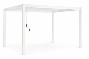 BIZZOTTO Bílá hliníková pergola s uzavíracími lamelami OCEAN 3x4 m 0795774