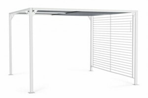 BIZZOTTO Hliníková pergola NOAH se stínící látkou bílá 0795444
