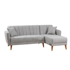 Atelier del sofa Rozkládací rohová pohovka AQUA světle šedá pravý roh 867UNQ1402