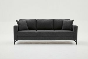 Hanah Home Třímístná pohovka BERLIN antracitová 222 cm 825BLC2796