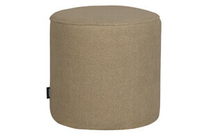 WOOOD Plyšový pouf SARA béžový 350409-TS