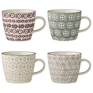 BLOOMINGVILLE Set 4 hrnků KARINE s uchem 300 ml 21100605