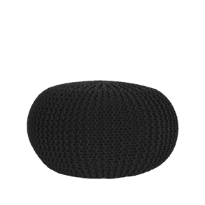 LABEL51 pletený puf GEBREID černá L Color: Black SH-24.063