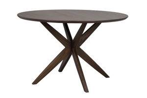 ROWICO Kulatý jídelní stůl CALVERTON hnědý 120cm 120652