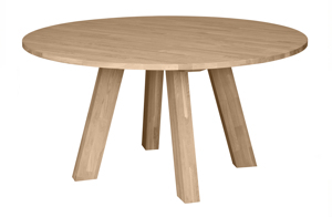 WOOD Kulatý jídelní stůl RHONDA 150cm přírodní 375420-EB