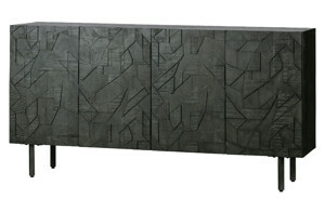 BePureHome Dřevěná komoda COUNTER černá 801094-Z
