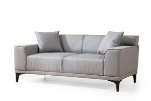 Hanah Home Dvoumístná pohovka PETRA světle šedá 163 cm 560ARE1526