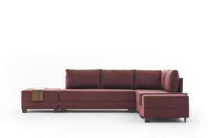 Hanah Home Rohová pohovka FLY vínová pravá 280 cm 825BLC1007