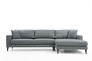 Hanah Home Rohová pohovka NORDIC tmavě šedá pravá 560ARE1104
