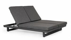 BIZZOTTO Dvoumístné zahradní lehátko INFINITY antracit 0663437