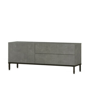 KALUNE DESIGN dřevěný TV stolek LIVA šedý 921YRD1110