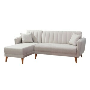 Atelier del sofa Rozkladatelná rohová pohovka AQUA krémová levý roh 867UNQ1401