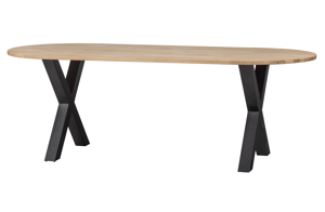 WOOOD Jídelní stůl TABLO oval dub "X" 220x90 cm 376030-A
