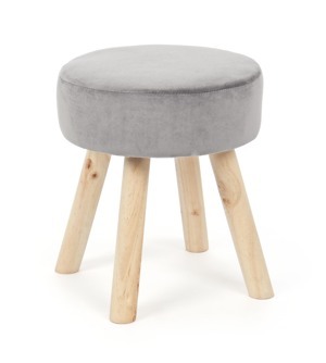 BIZZOTTO Pouf ADELINE šedý 0748161