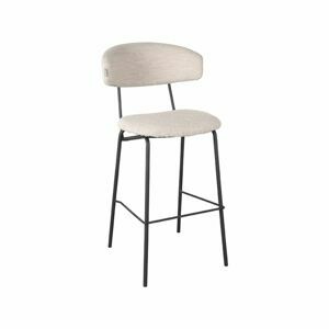 LABEL51 Barová židle ZACK bílé bouclé 107cm IH-50.175