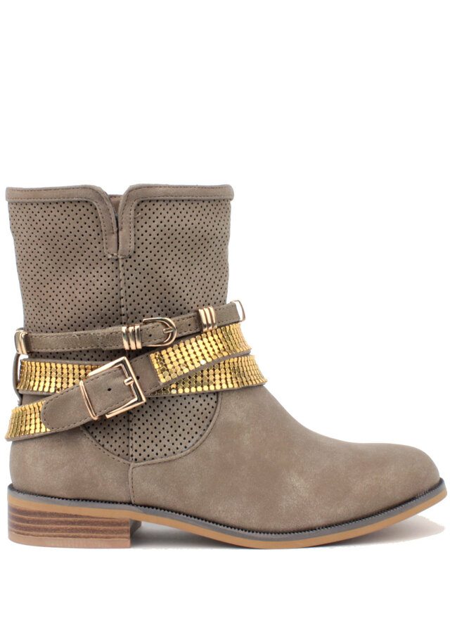Hnědé letní kozačky s páskem H3 shoes - 37