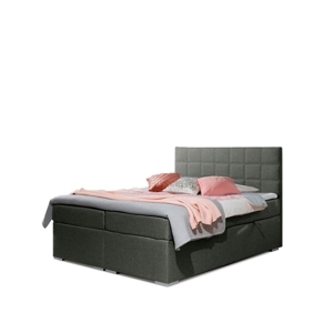 Boxspring HIRSUTA 03 180x200, světle šedá látka