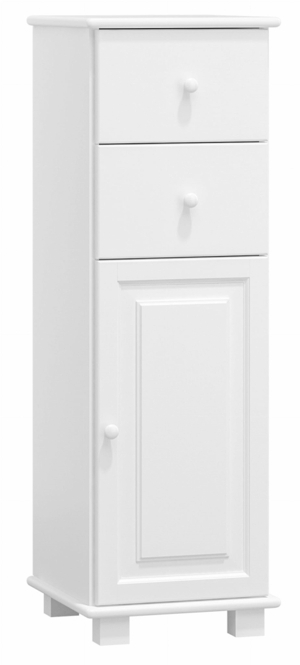 Komoda NEFTYS 23, hloubka 47 cm, masiv borovice, moření: bílé