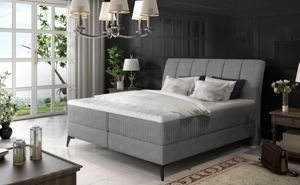 Boxspring PLANIFLORA 25 140x200, šedá látka