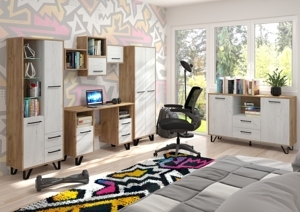 Studentský pokoj PRUDHOE 5, craft zlatý/craft bílý, 5 let záruka