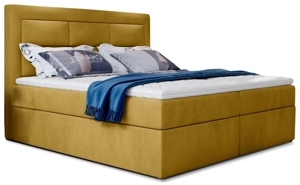 Boxspring KORBELA 15 160x200, žlutá látka
