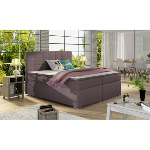 Boxspring HIRSUTA 08 160x200, fialová látka