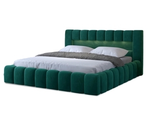 Postel HUA 03 s LED osvětlením 160 x 200 cm, zelená