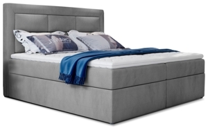 Boxspring KORBELA 13 160x200, světle šedá látka