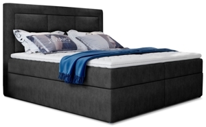 Boxspring KORBELA 06 180x200, tmavě šedá látka