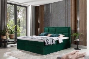 Boxspring BARBARIO 09 140x200, zelená látka