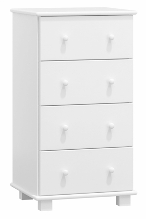 Komoda NEFTYS 32, hloubka 42 cm, masiv borovice, moření: bílé