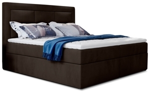 Boxspring KORBELA 11 160x200, tmavě hnědá látka