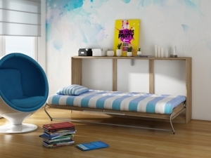 Sklápěcí postel CEDUNA, craft zlatý/craft bílý, 5 let záruka