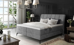 Boxspring PLANIFLORA 15 140x200, šedá látka