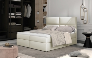 Boxspring PILANSI 08 140x200, béžová ekokůže