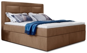 Boxspring KORBELA 10 140x200, světle hnědá látka