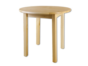 Kulatý jídelní stůl TUNGURA, průměr 50 cm, masiv borovice, moření: …