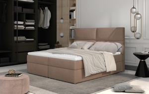 Boxspring PILANSI 09 160x200, světle hnědá látka