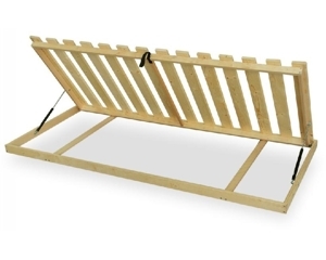 Laťový rošt KUVAS v rámu 200x90 cm, boční výklop