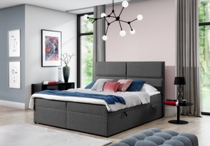 Boxspring PILANSI 13 160x200, tmavě šedá látka