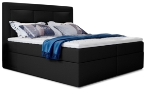 Boxspring KORBELA 22 180x200, černá ekokůže