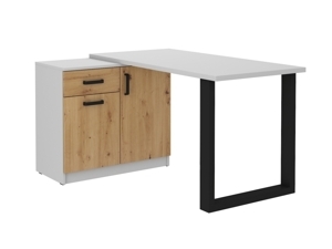 Univerzální psací stůl s komodou AGEPSTA typ 1, světle šedý/dub artisan