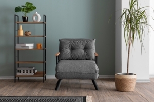Rozkládací křeslo COMPACT, světle šedá