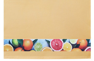 Vaflová kuchyňská utěrka 50x70 cm, citrusy, žlutá