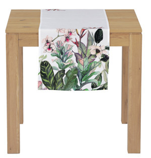 Běhoun na stůl 40x150 cm, orchidej s listy