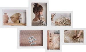 Fotorámeček pro 6 ks foto Becca 60x36,5 cm, bílý