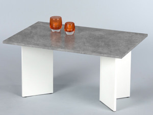 Konferenční stolek Minimal, šedý beton/bílý