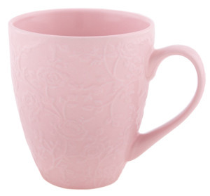 Hrnek 530 ml, růžový květinový