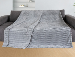 Deka Cashmere touch Big Dots 150x200 cm, stříbrná