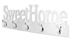 Nástěnný věšákový panel Sweet Home, bílý